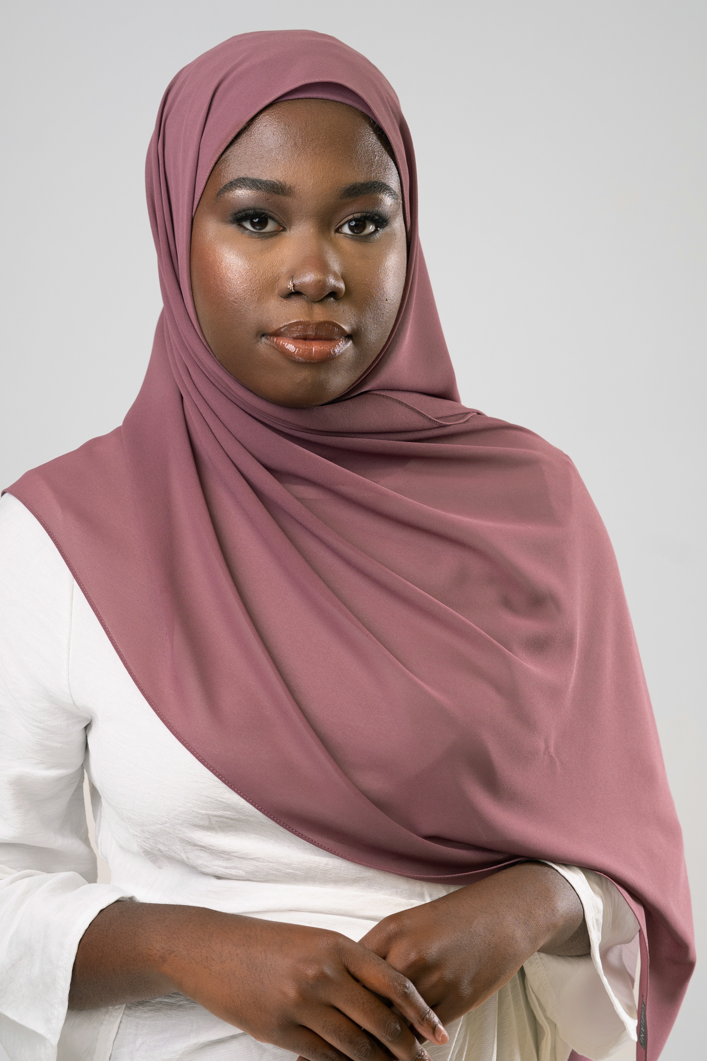 PURPLE MAUVE - Chiffon Hijab Set