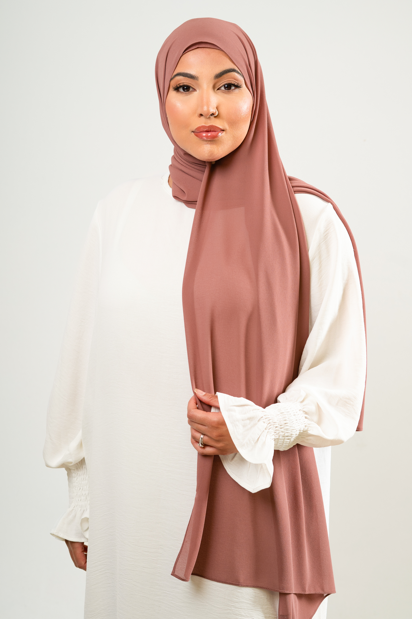 DUSTY ROSE -Chiffon Hijab Set