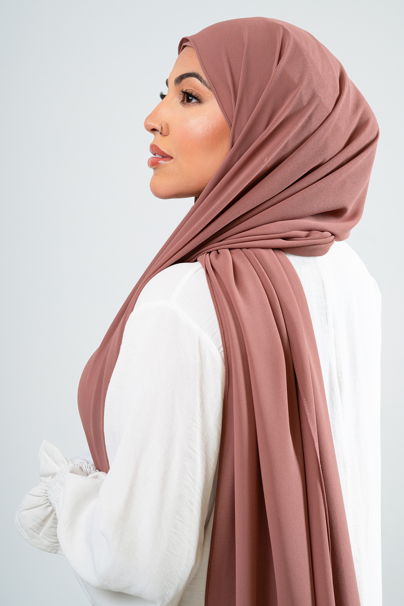 DUSTY ROSE -Chiffon Hijab Set