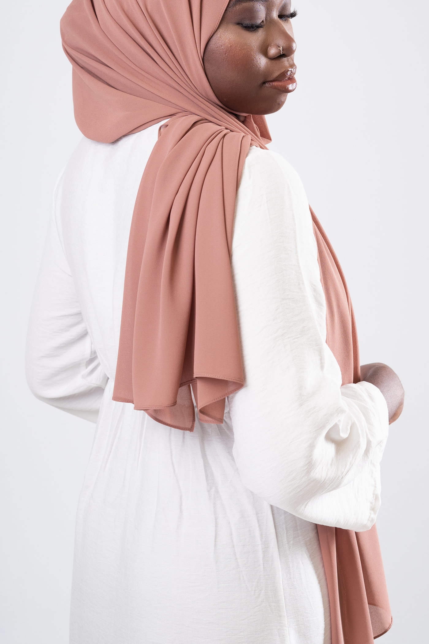 ROSE MAUVE - Chiffon Hijab Set
