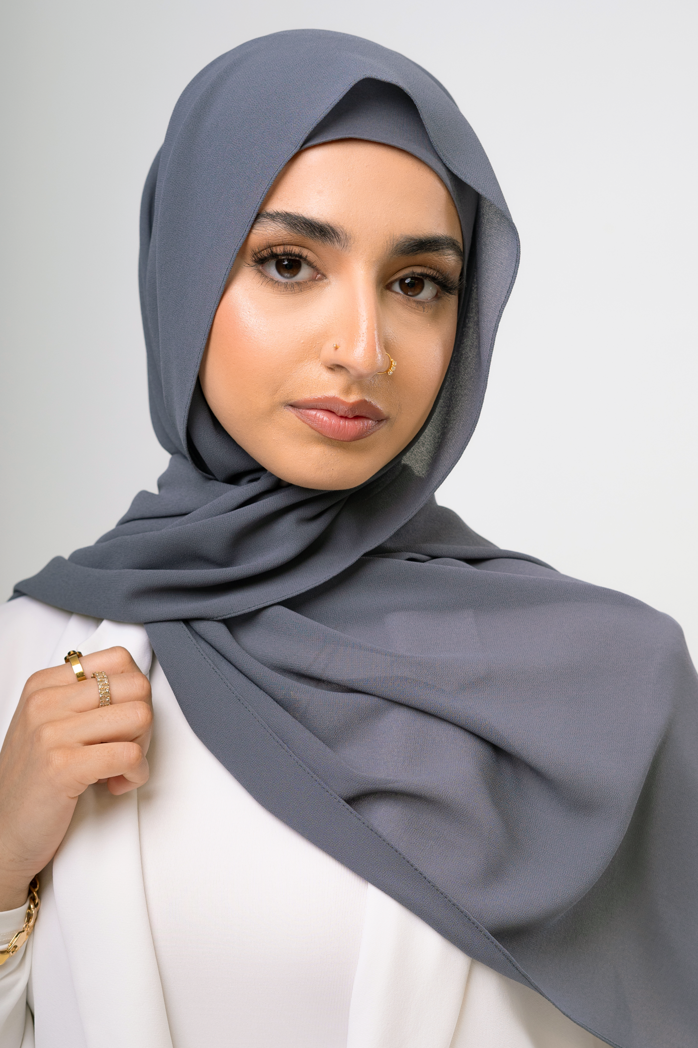 CHARCOAL GREY - Chiffon Hijab Set