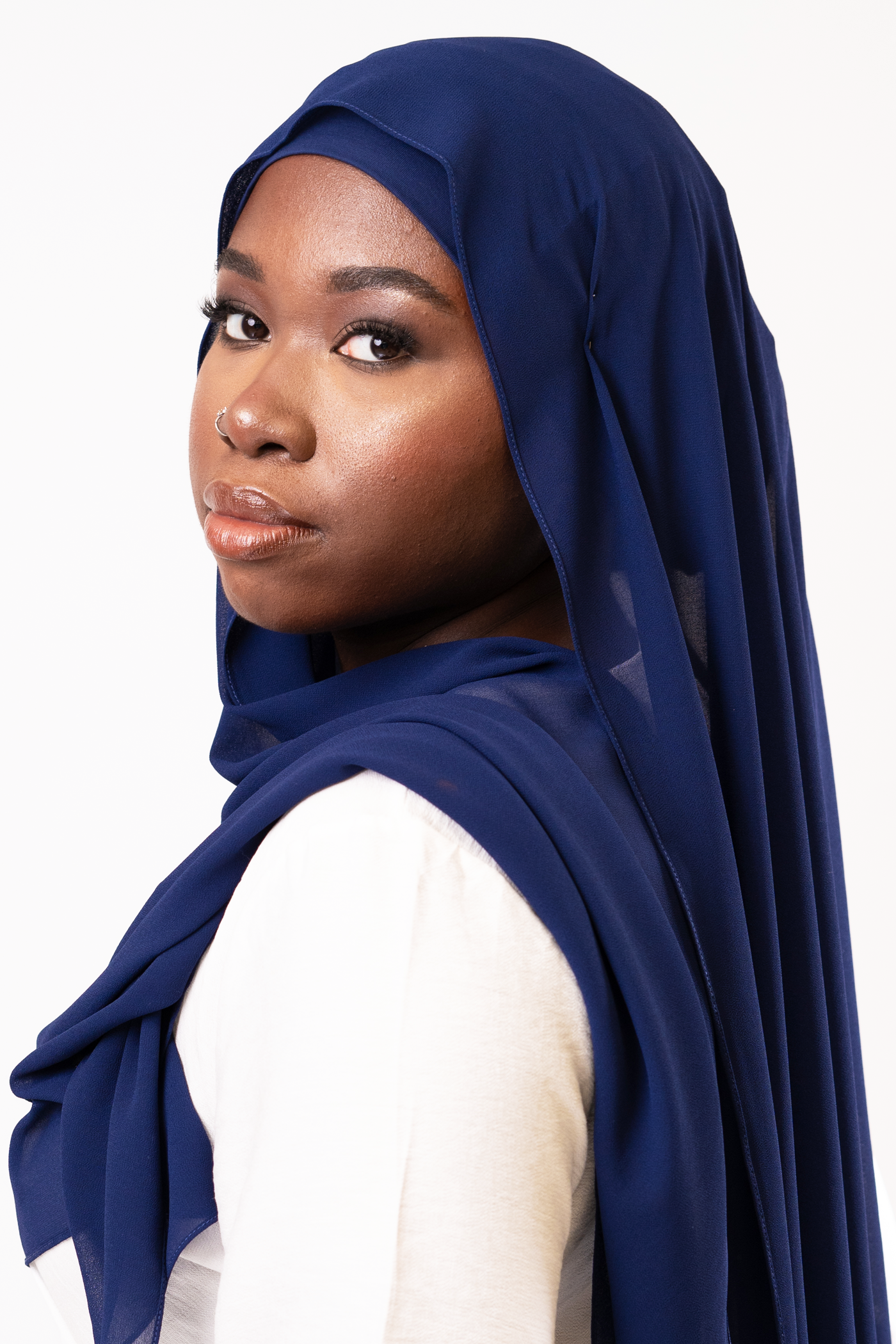SPACE BLUE - Chiffon Hijab Set