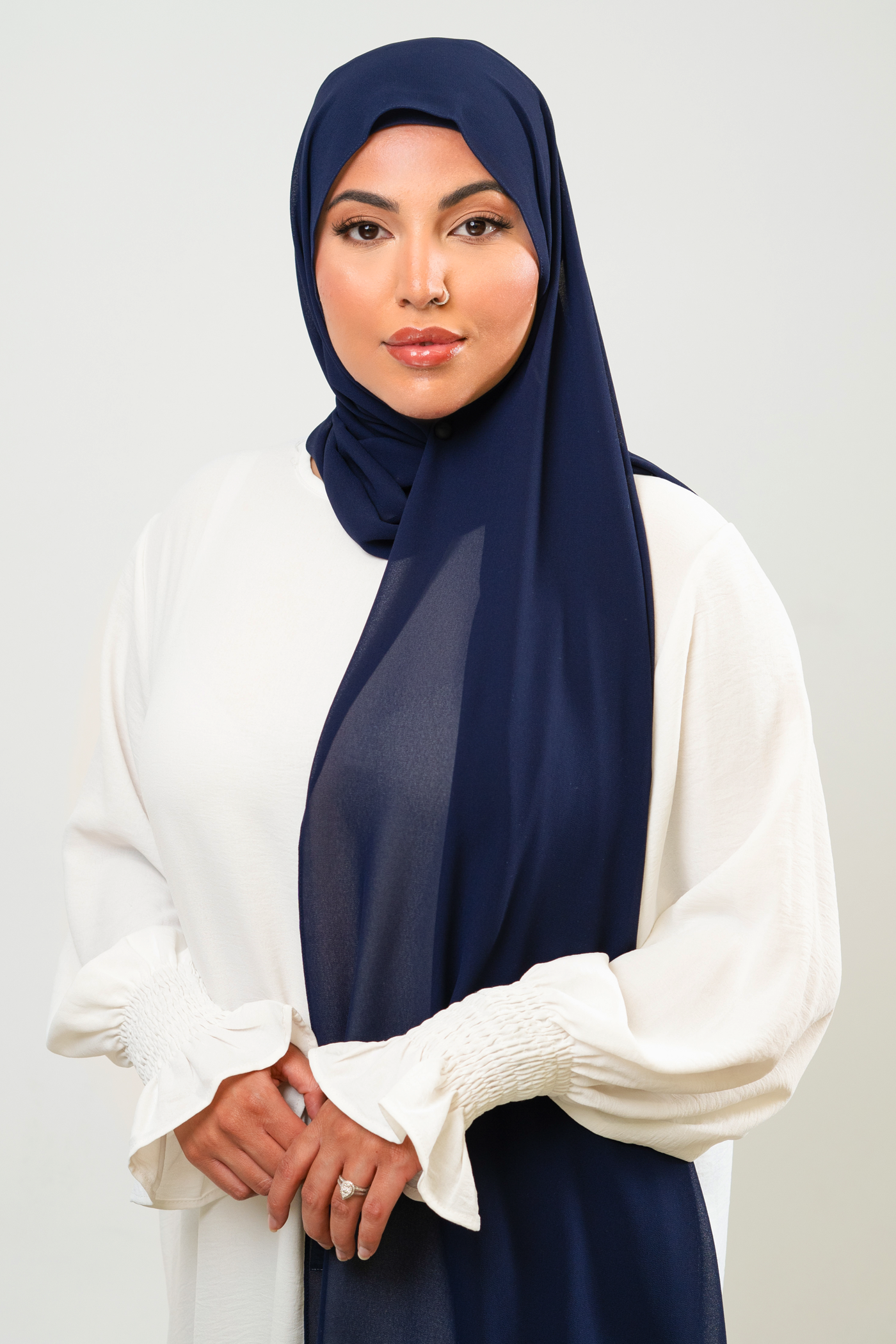 NAVY - Chiffon Hijab Set