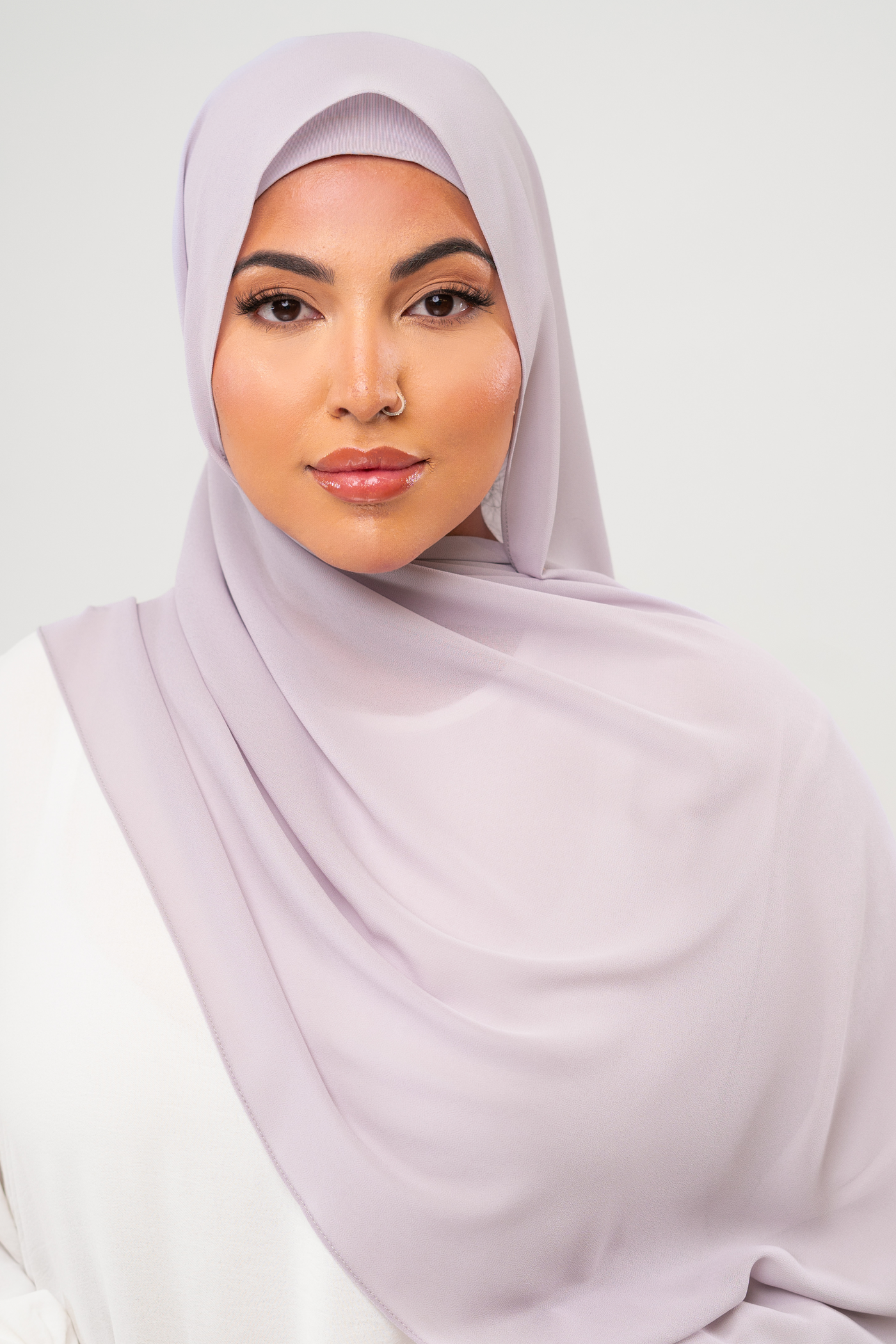 LILAC GREY - Chiffon Hijab Set