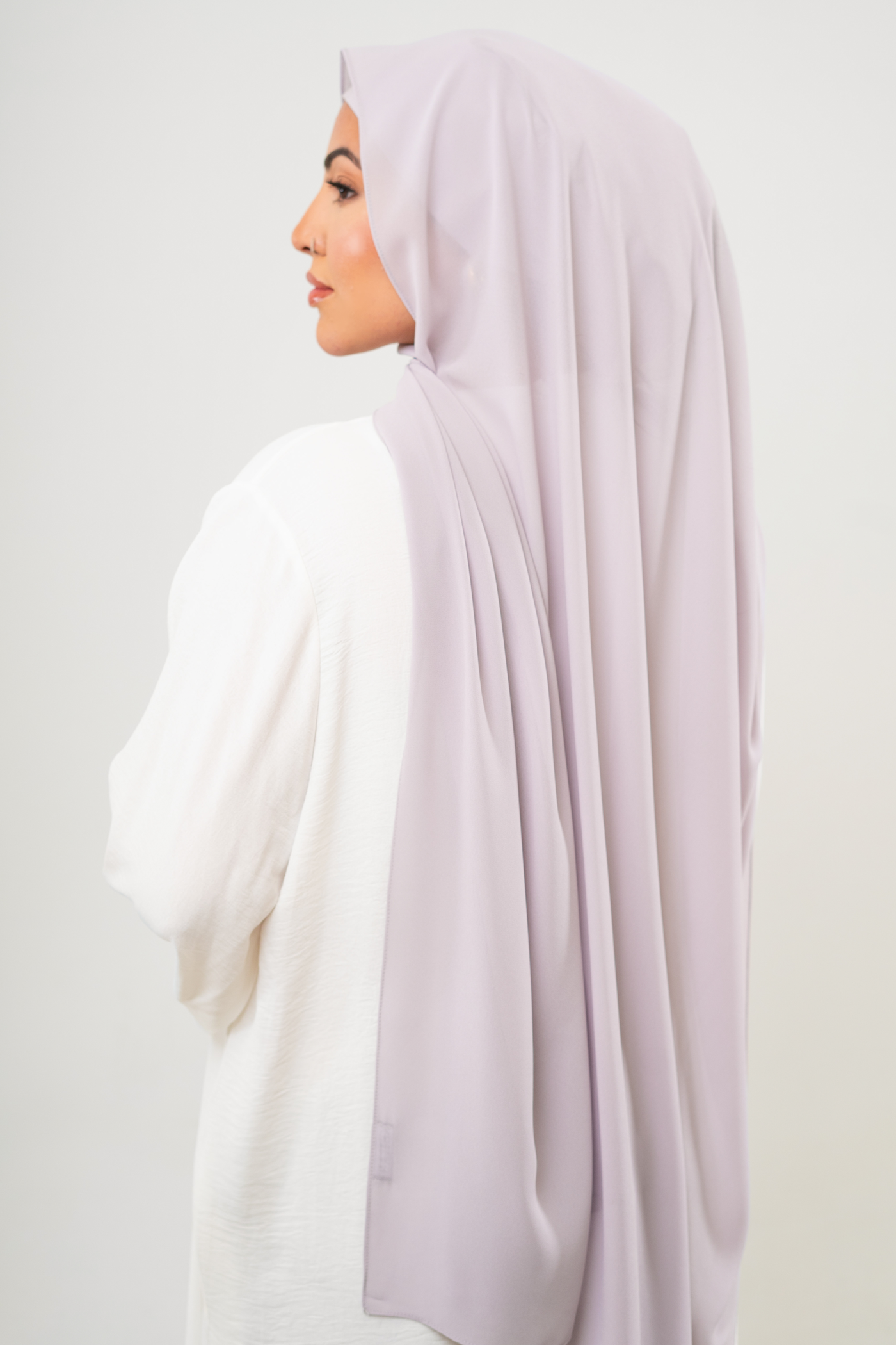 LILAC GREY - Chiffon Hijab Set