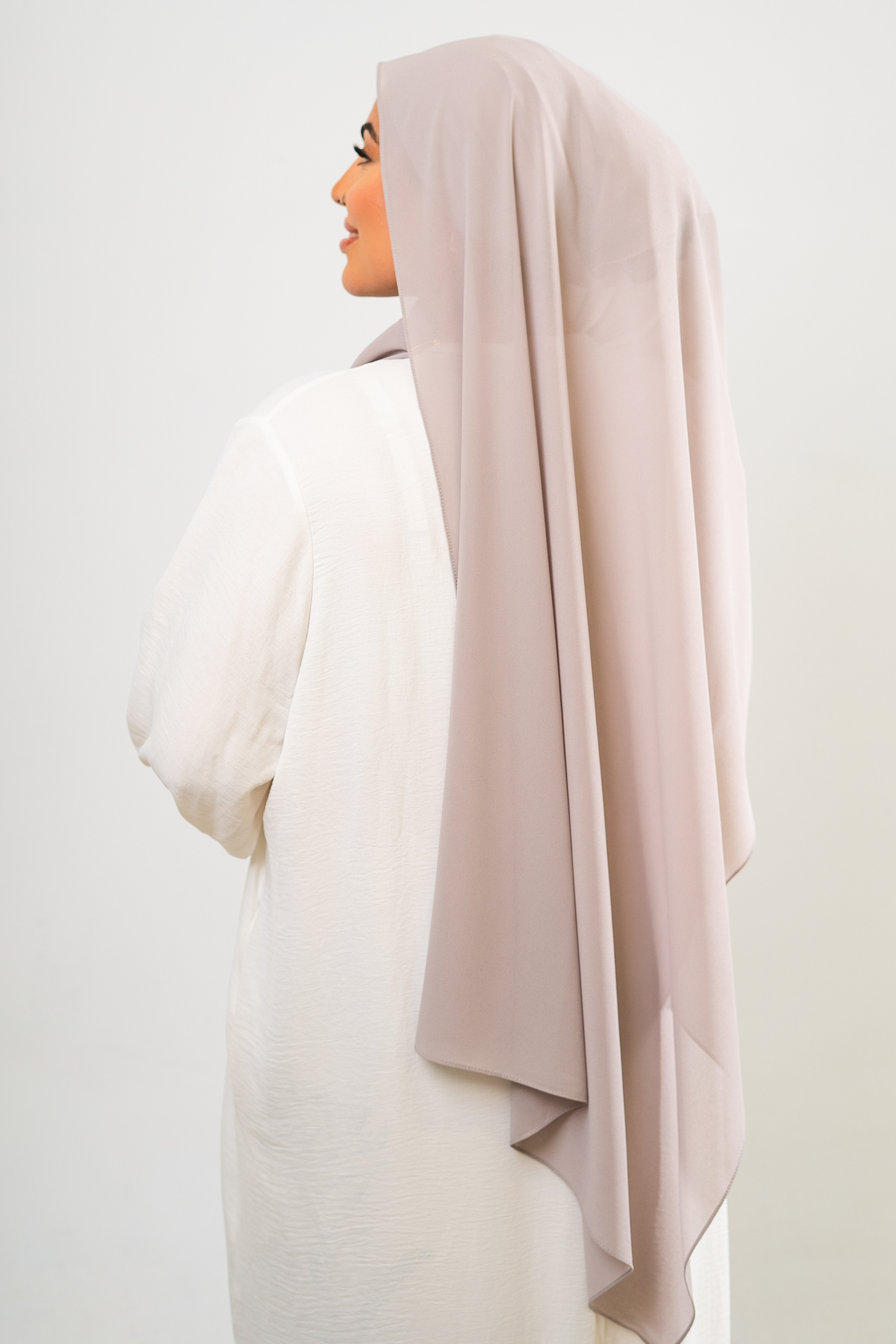 GREY - Chiffon Hijab Set