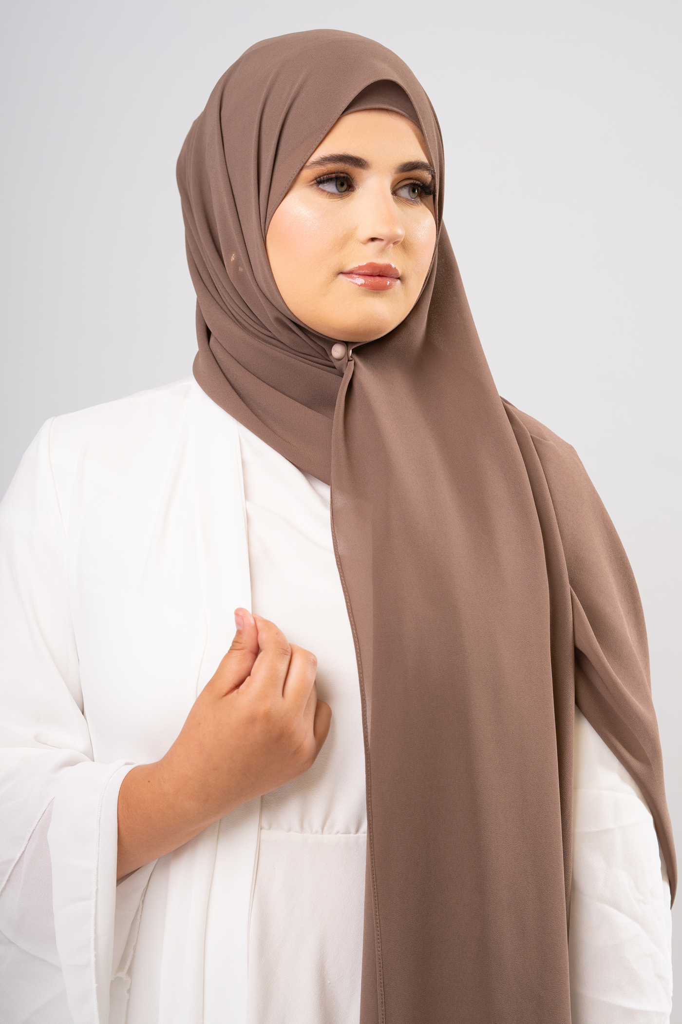 DEEP TAUPE - Chiffon Hijab Set