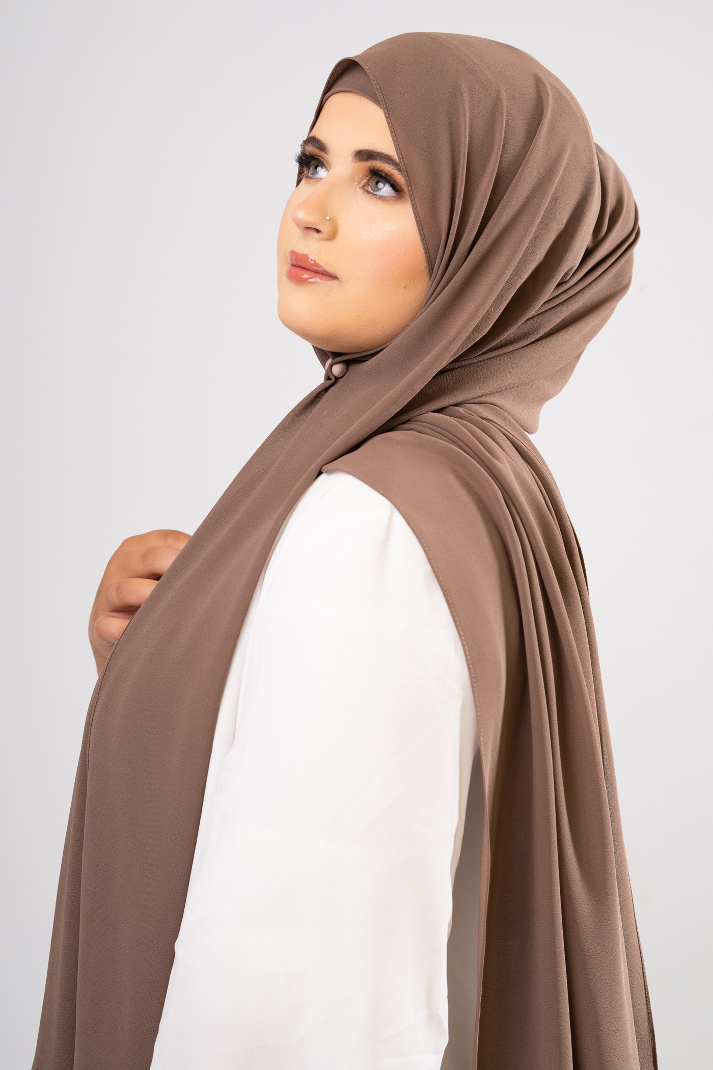 DEEP TAUPE - Chiffon Hijab Set