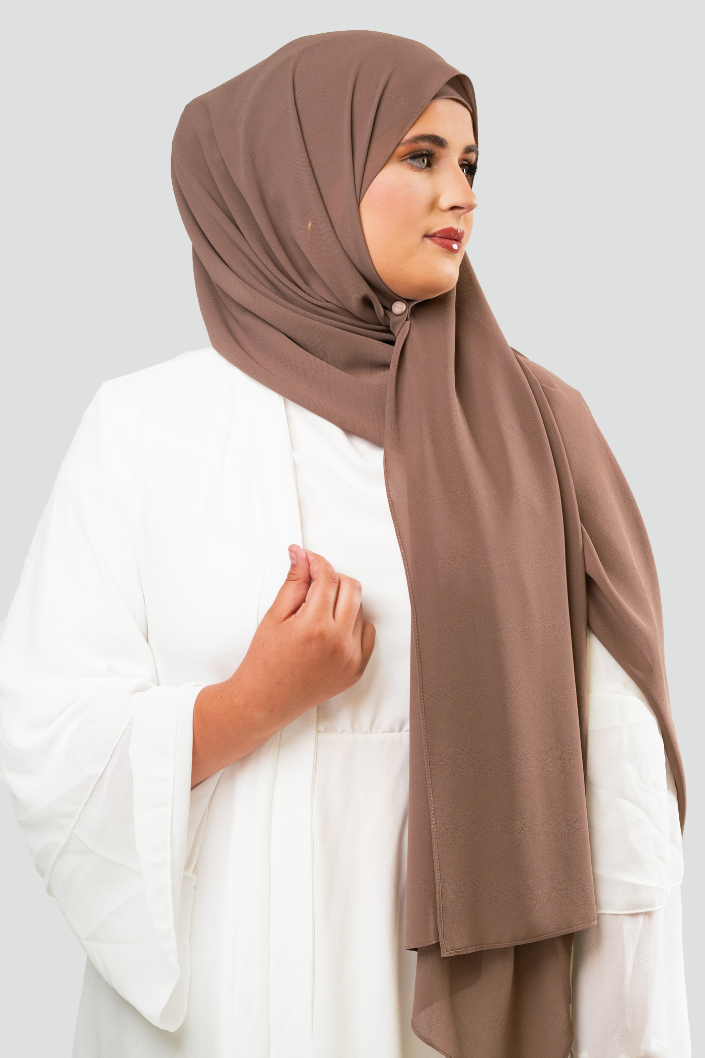 DEEP TAUPE - Chiffon Hijab Set