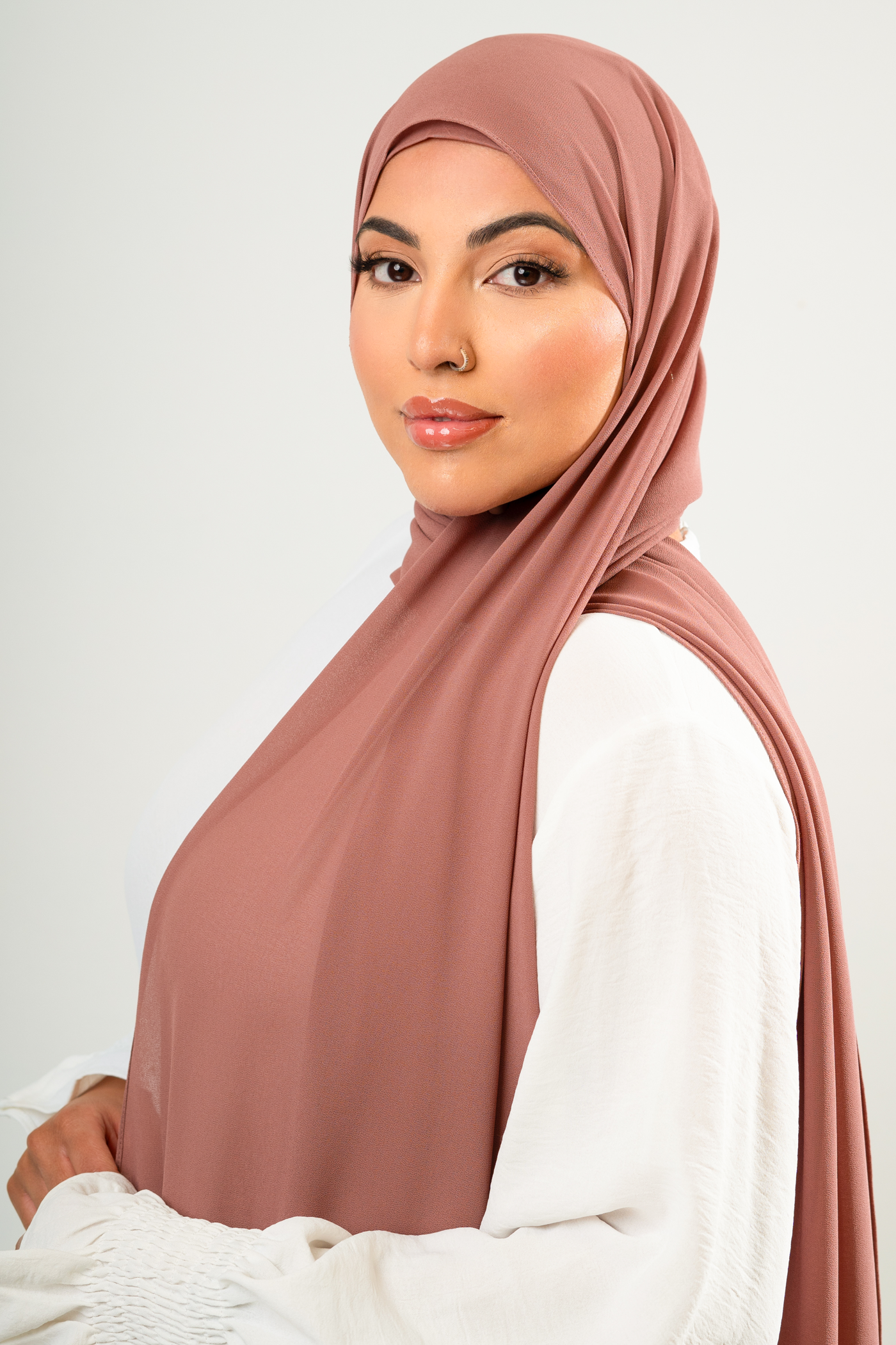 DUSTY ROSE -Chiffon Hijab Set
