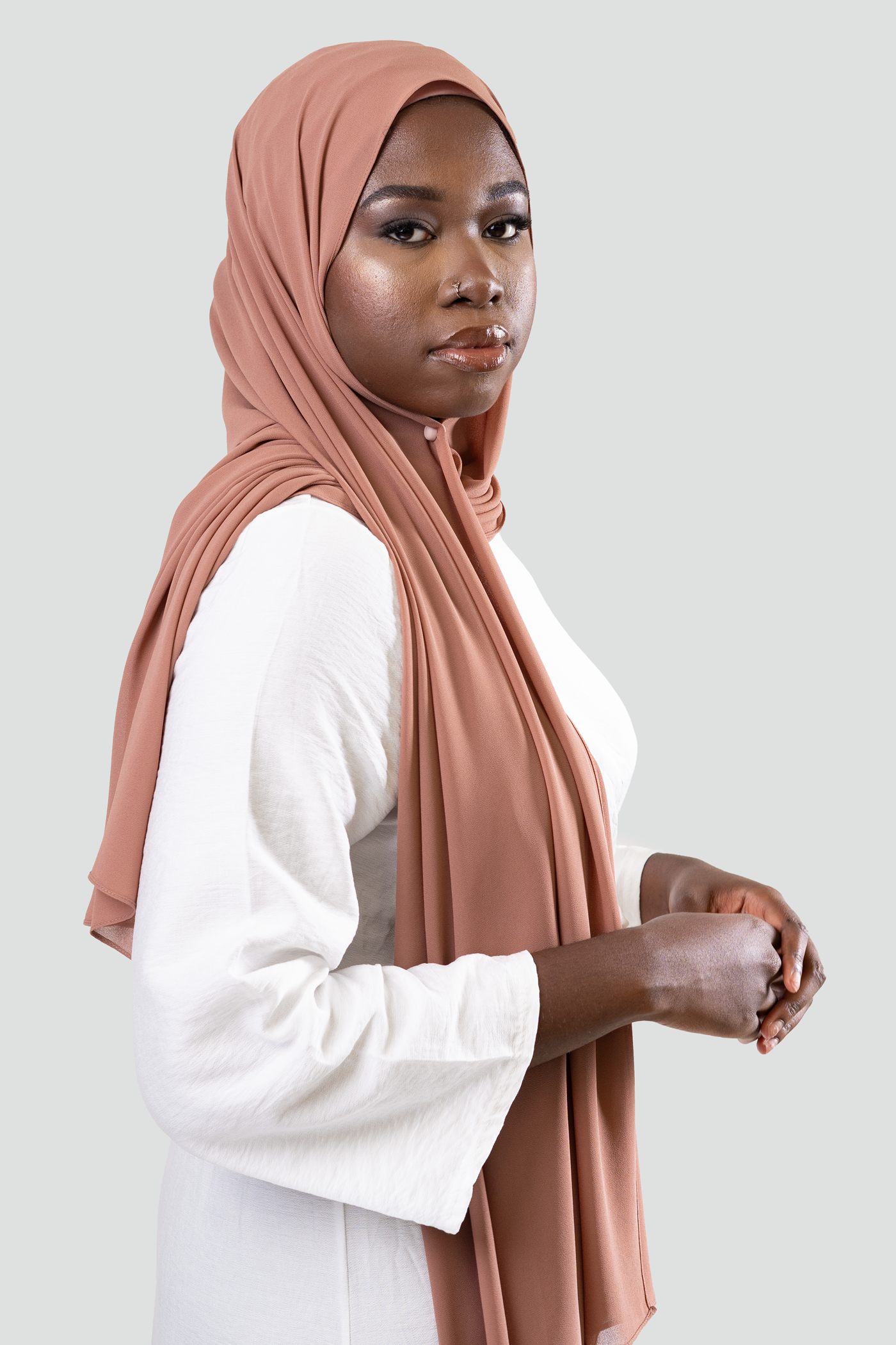 ROSE MAUVE - Chiffon Hijab Set
