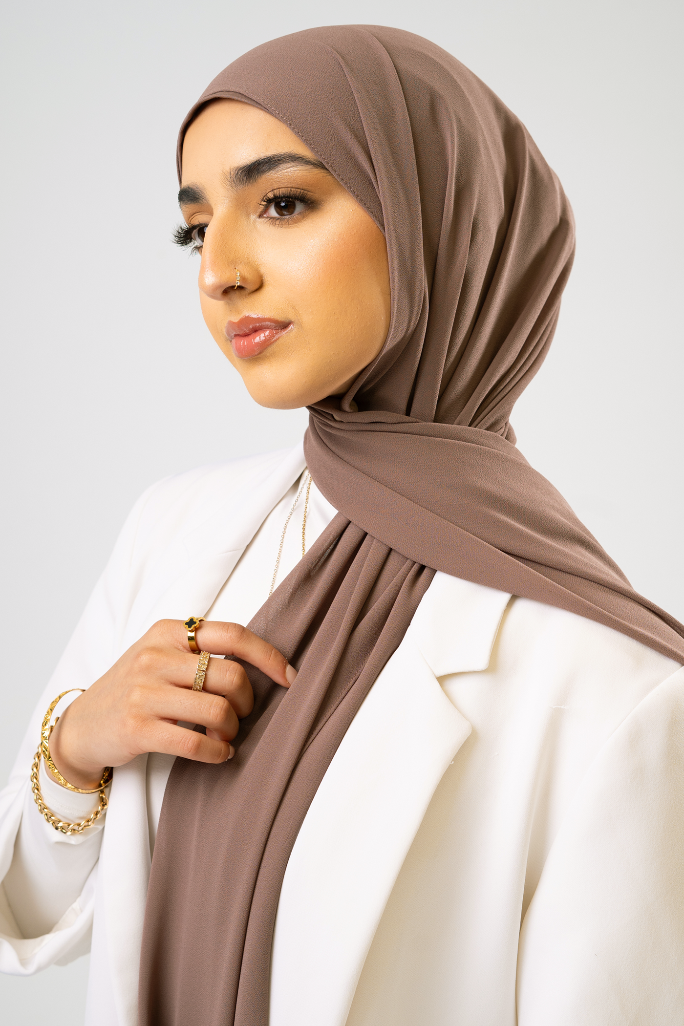 TIMELESS TAUPE - Chiffon Hijab Set