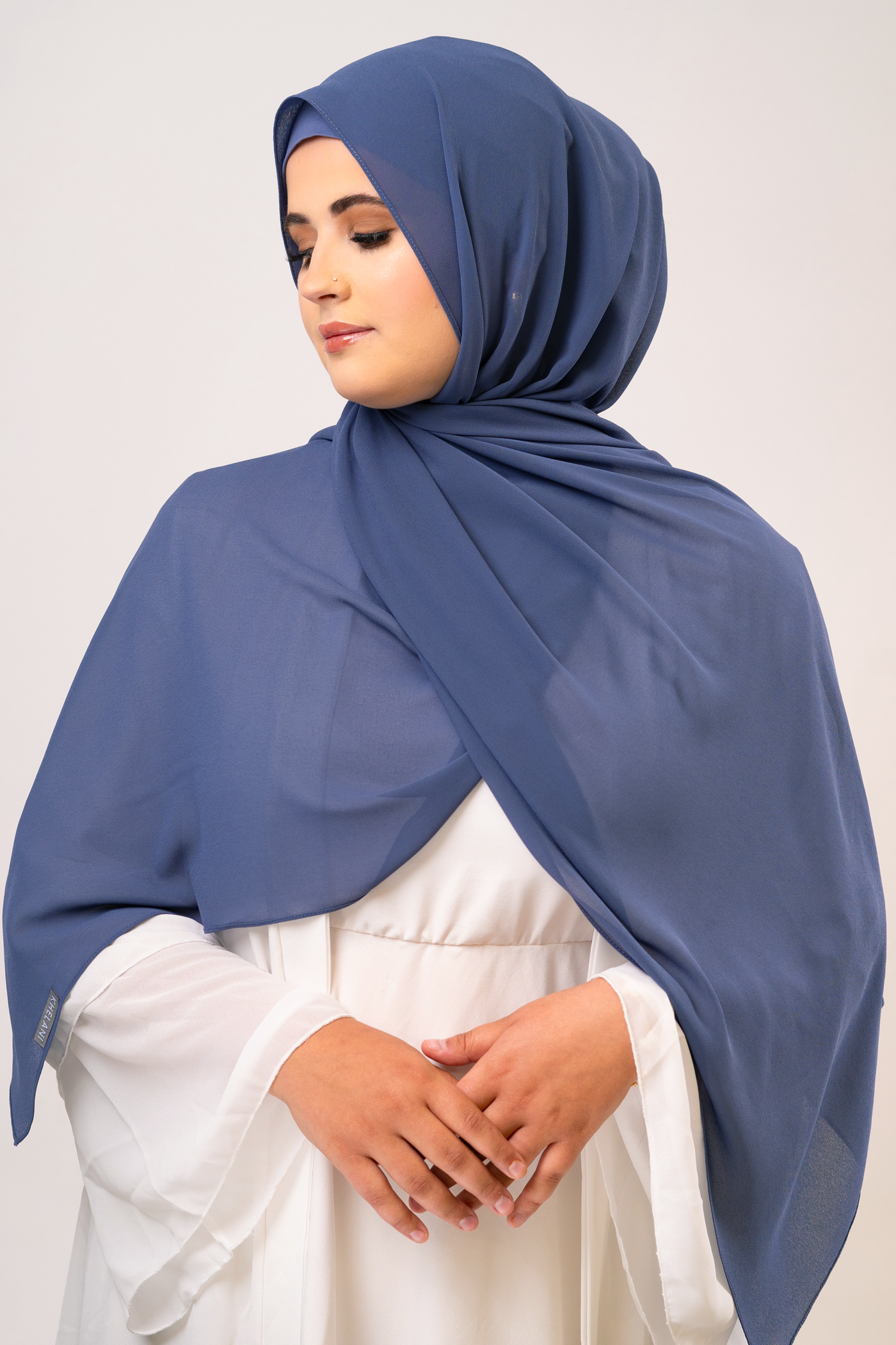 SLATE BLUE - Chiffon Hijab Set
