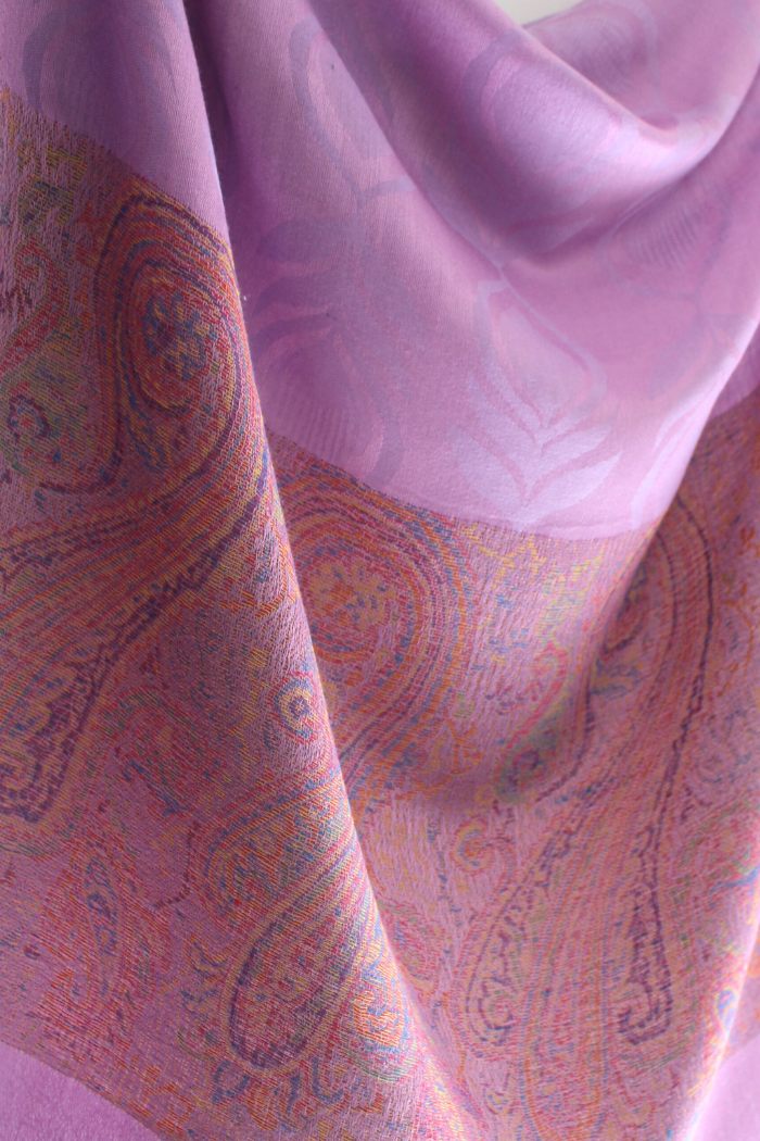 PURPLE BLOSSOM- Pashmina