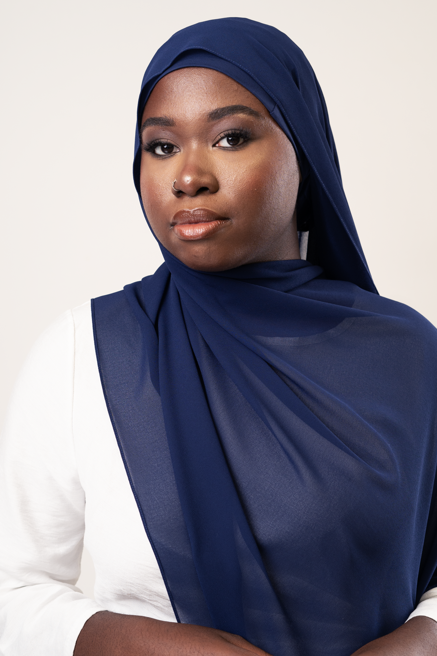 SPACE BLUE - Chiffon Hijab Set