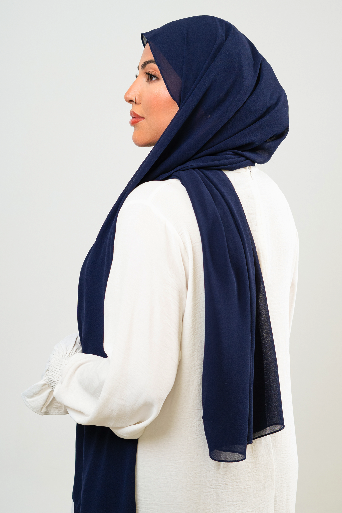 NAVY - Chiffon Hijab Set