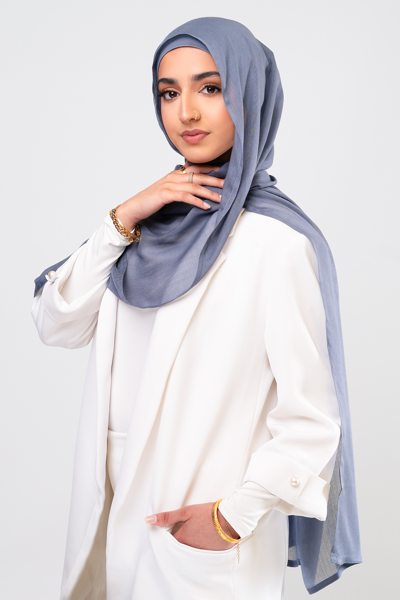 EMIRATI BLUE - Modal Hijab Set