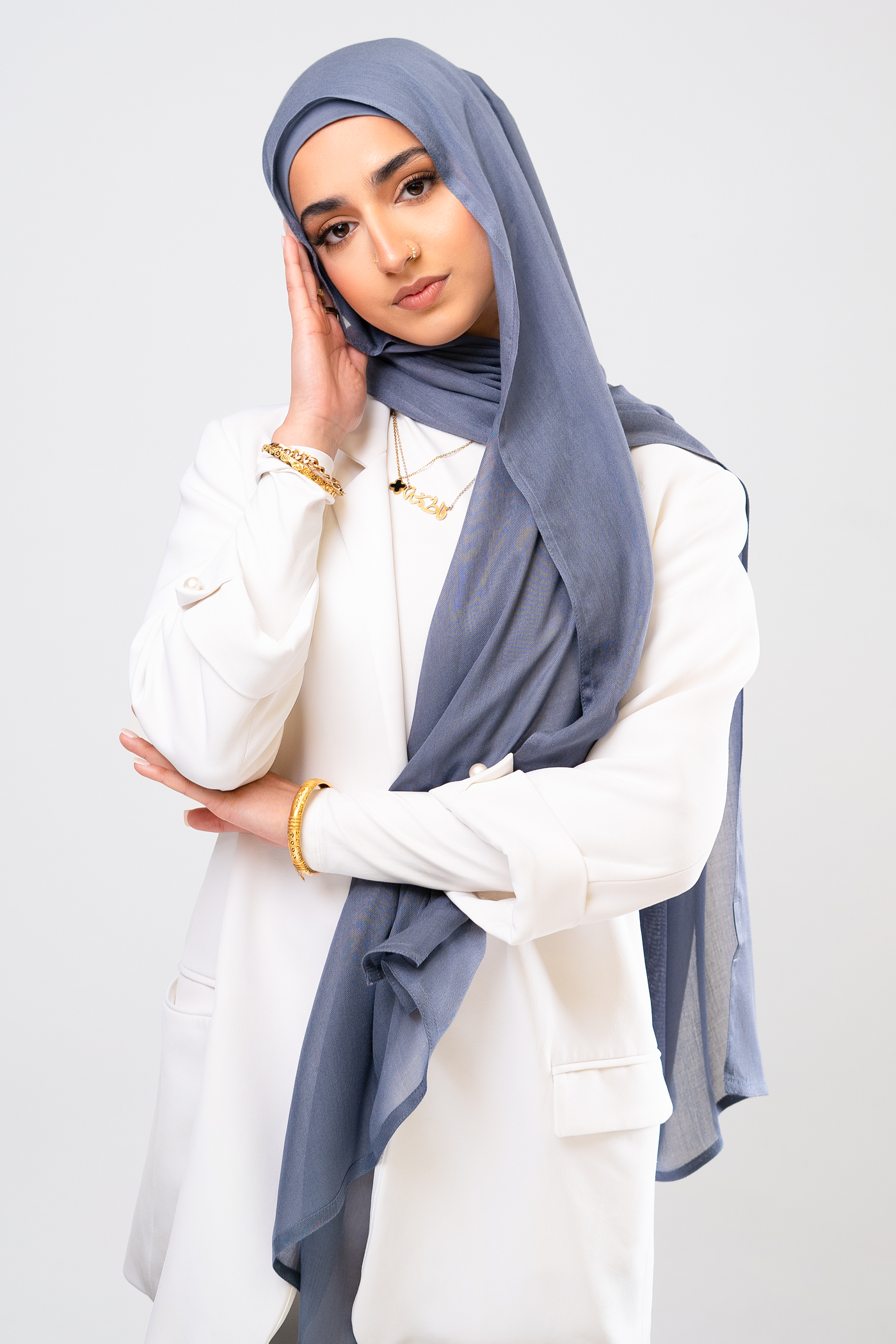 EMIRATI BLUE - Modal Hijab Set