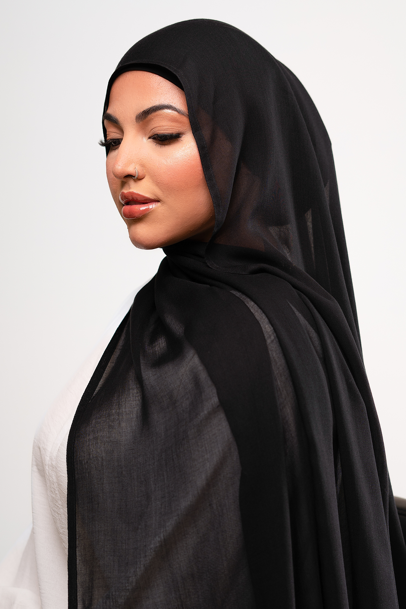 BLACK - Modal Hijab Set