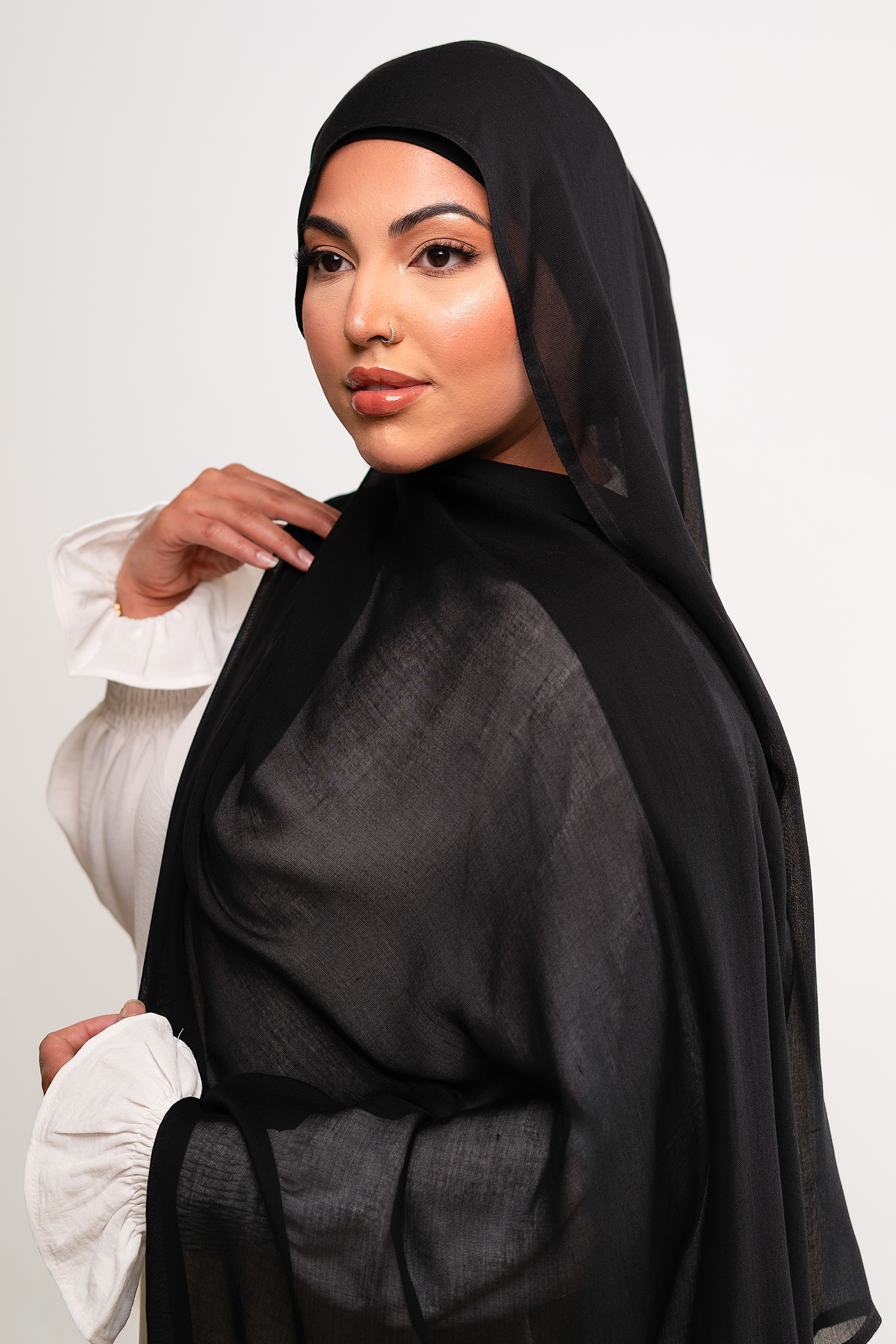 BLACK - Modal Hijab Set