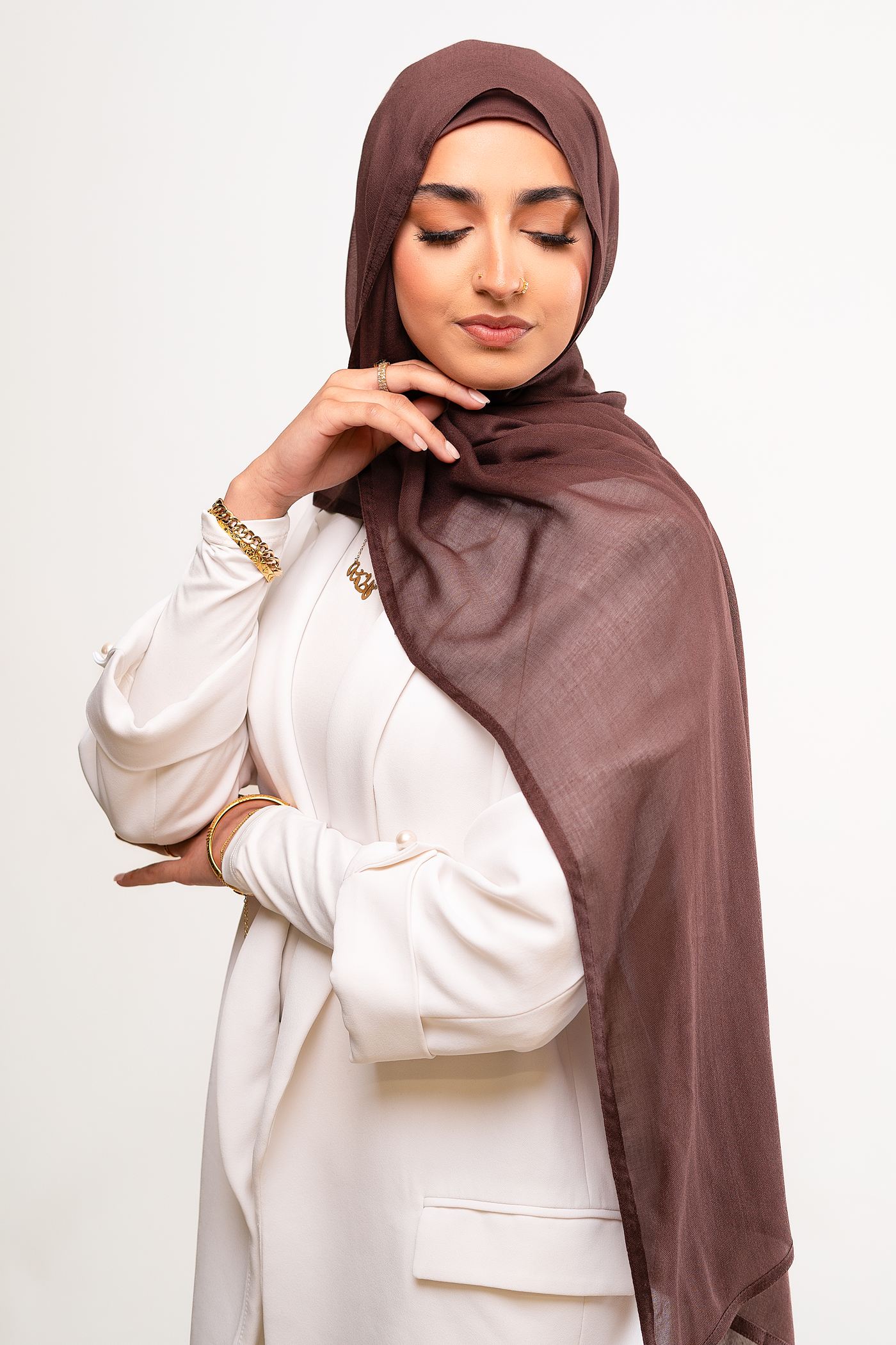 DEEP BROWN - Modal Hijab Set