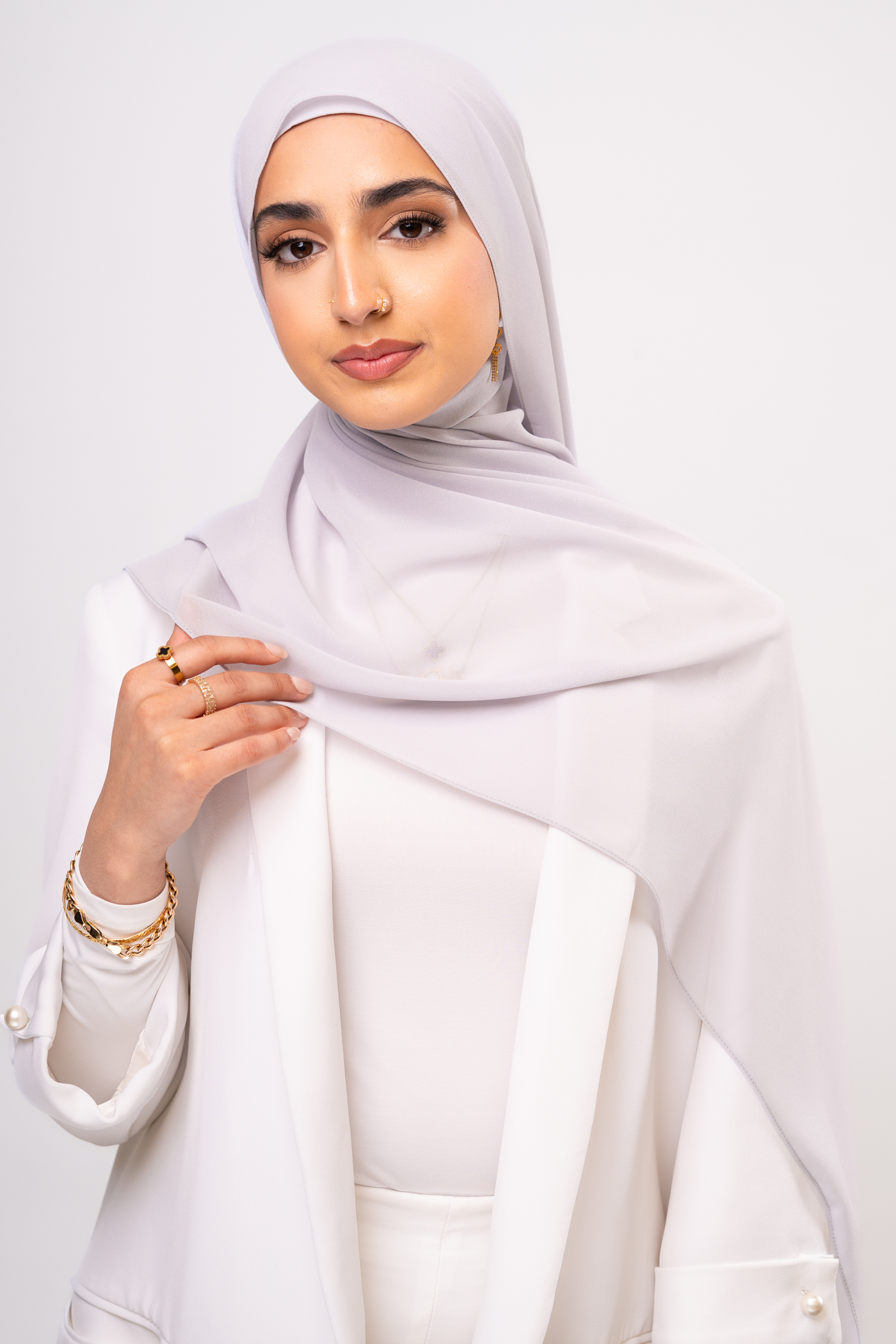 PEARL GREY - Chiffon Hijab Set