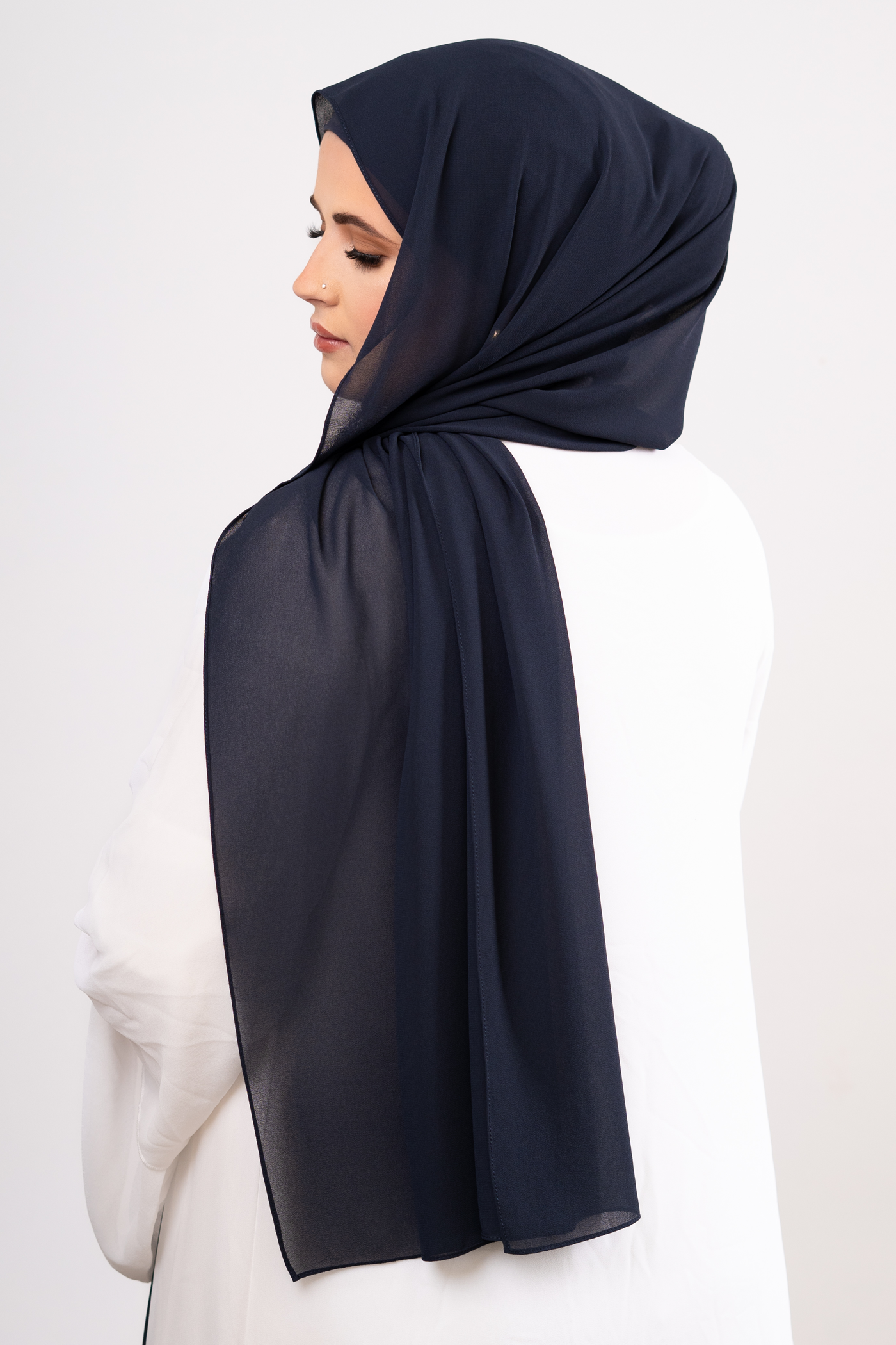 GRAPHITE BLUE - Chiffon Hijab Set