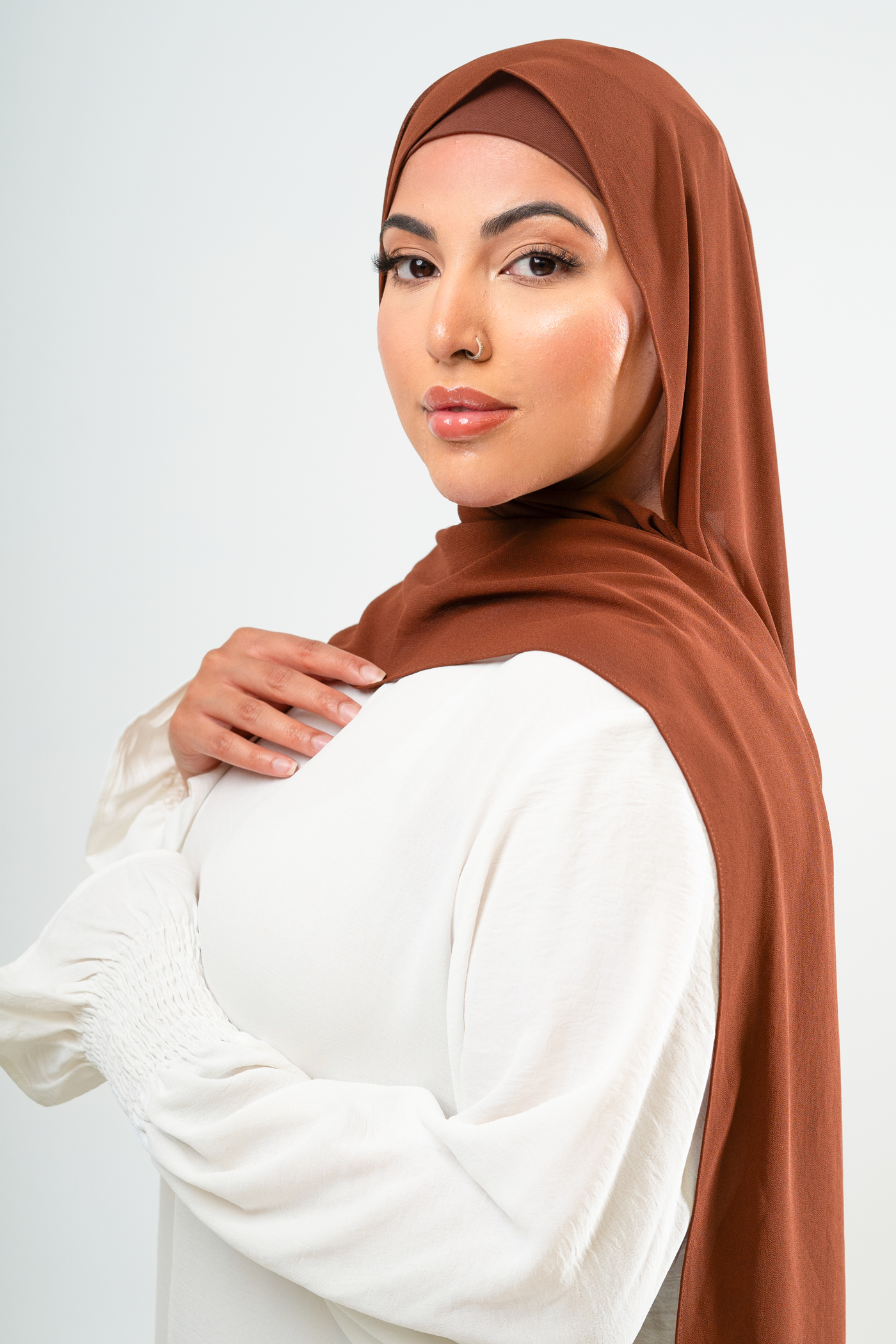 BURNT SIENNA - Chiffon Hijab Set