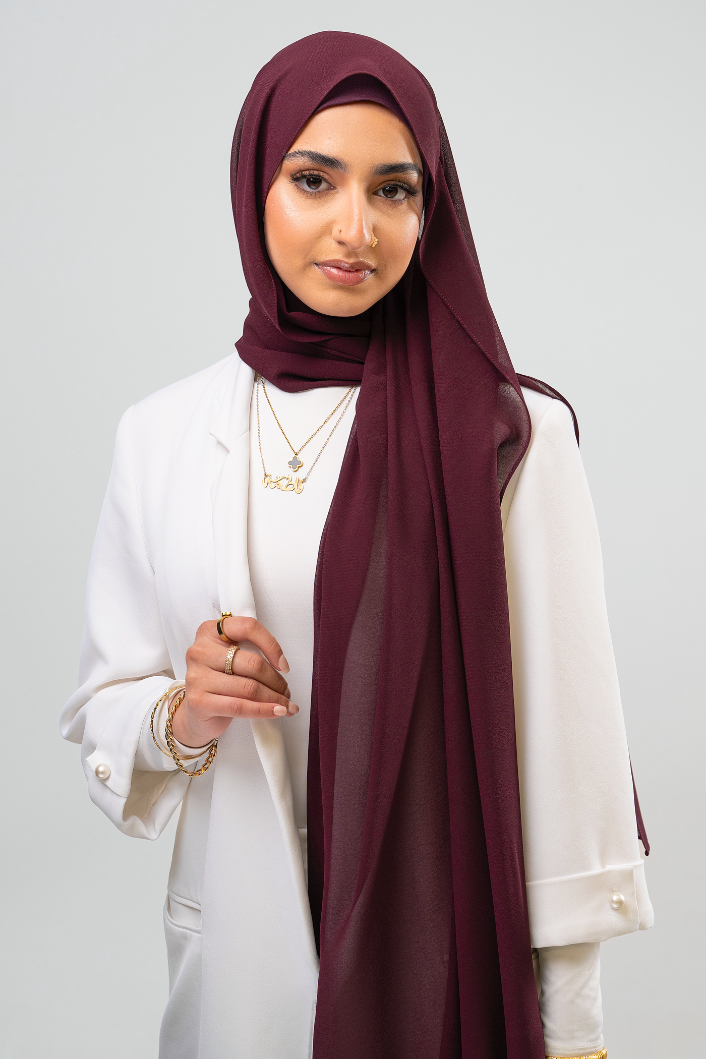 DEEP PLUM - Chiffon Hijab Set