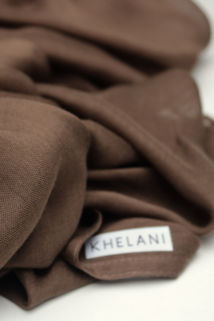 OLIVE BROWN- Modal Hijab And Ice Cotton Cap Set