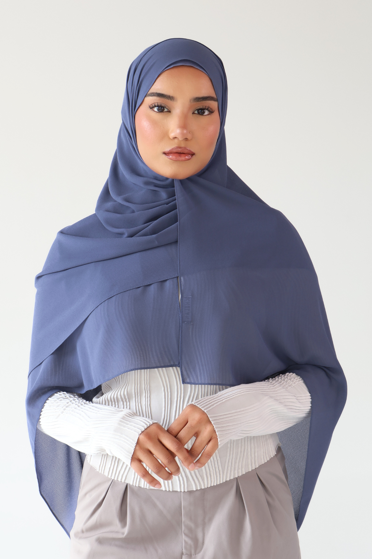 SLATE BLUE - Chiffon Hijab Set