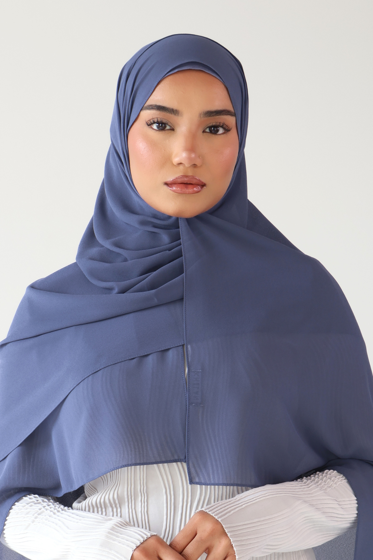 SLATE BLUE - Chiffon Hijab Set